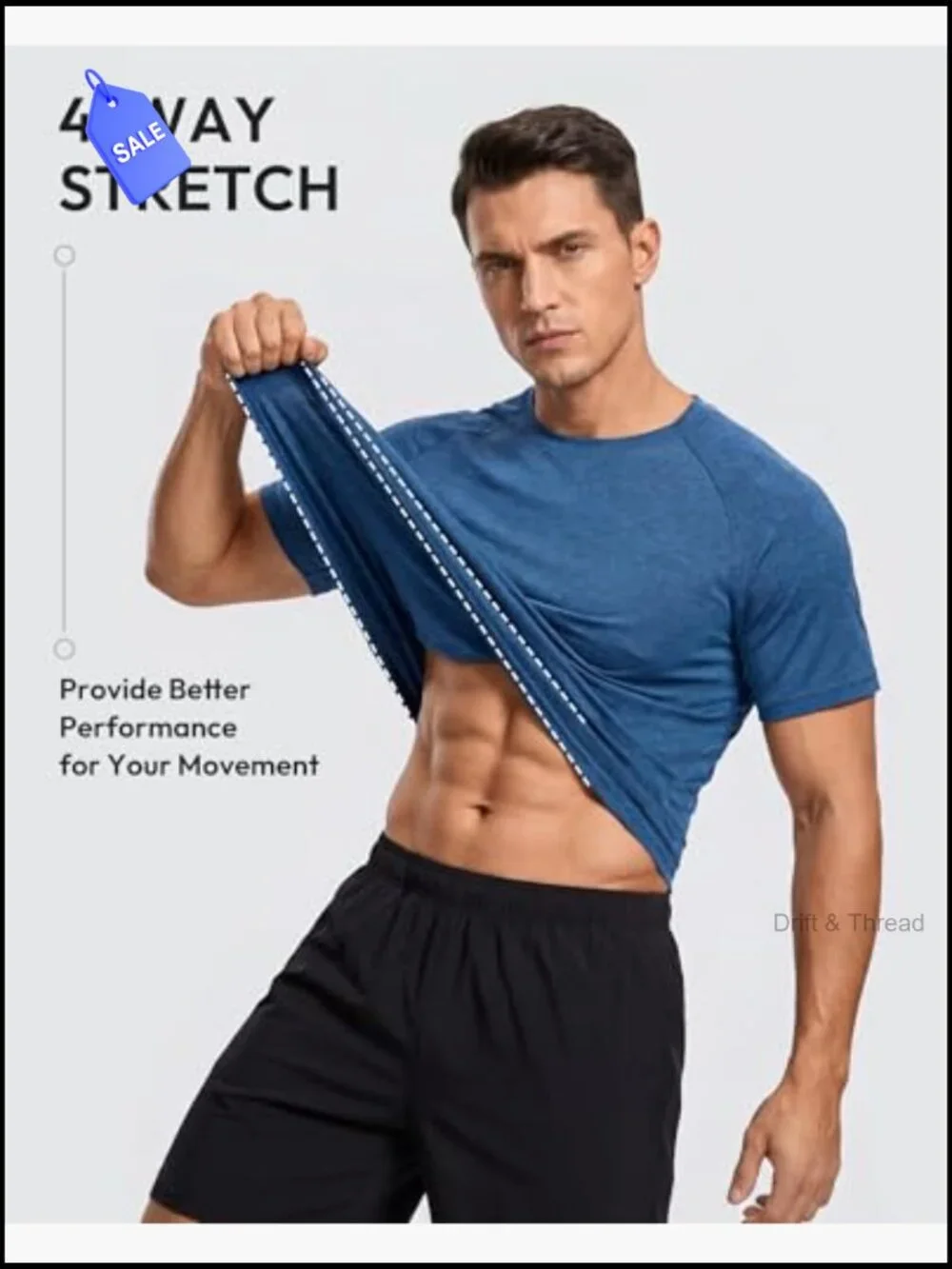 Men's Moisture Wicking Quick Dry Athletic Performance T-Shirt 3-Pack
